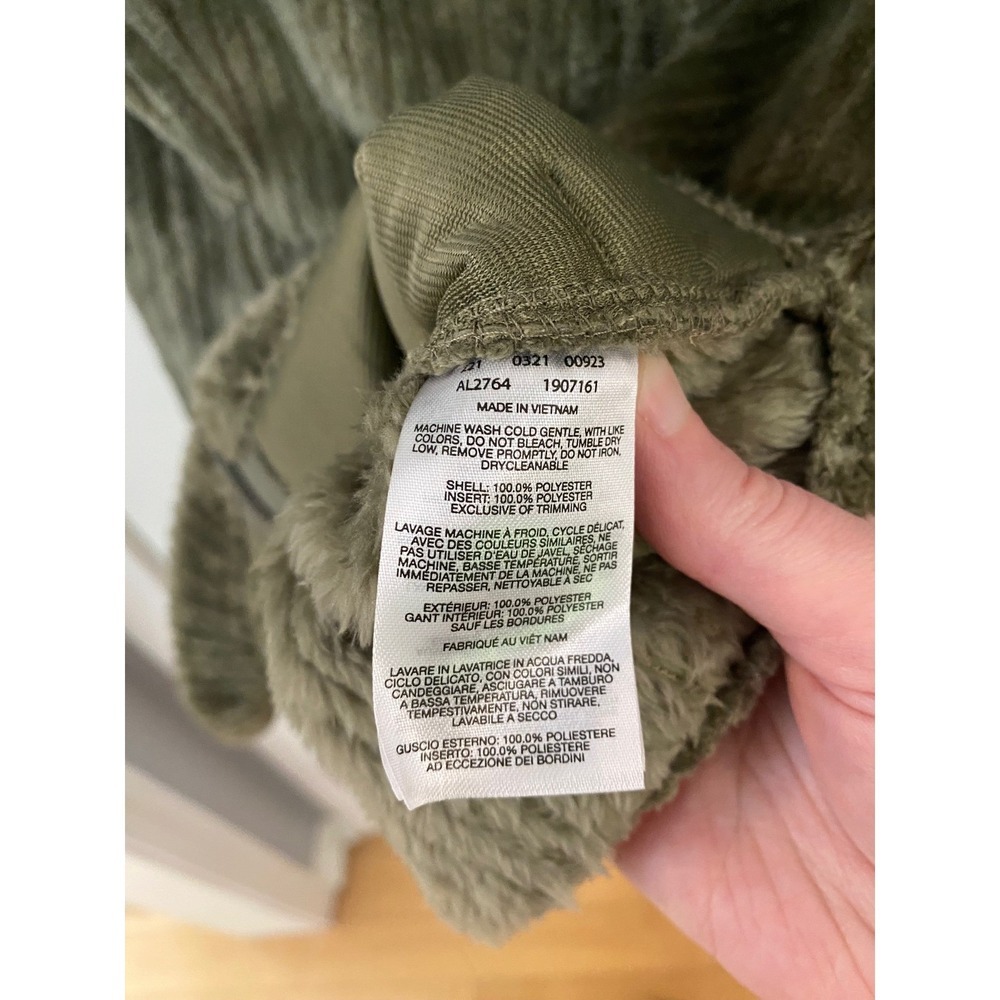 Columbia Fire Side Sherpa Vest Womens Medium Olive Green Full Zip Fleece AL2764 - Picture 6 of 10